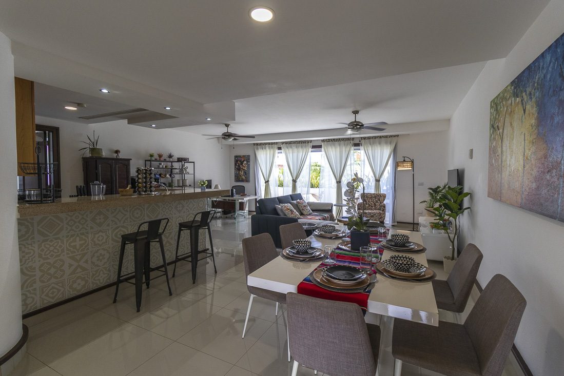 Home office corner at Avalon del Sol with natural light